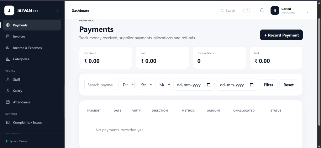 Jalvan Payments & Finance